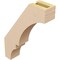 Ekena Millwork 3-inch W x 12-inch D x 16-inch H Balboa Rough Cedar Woodgrain TimberThane Knee Brace, Primed BRCUR03X12X16BOARCPR - alternate 4